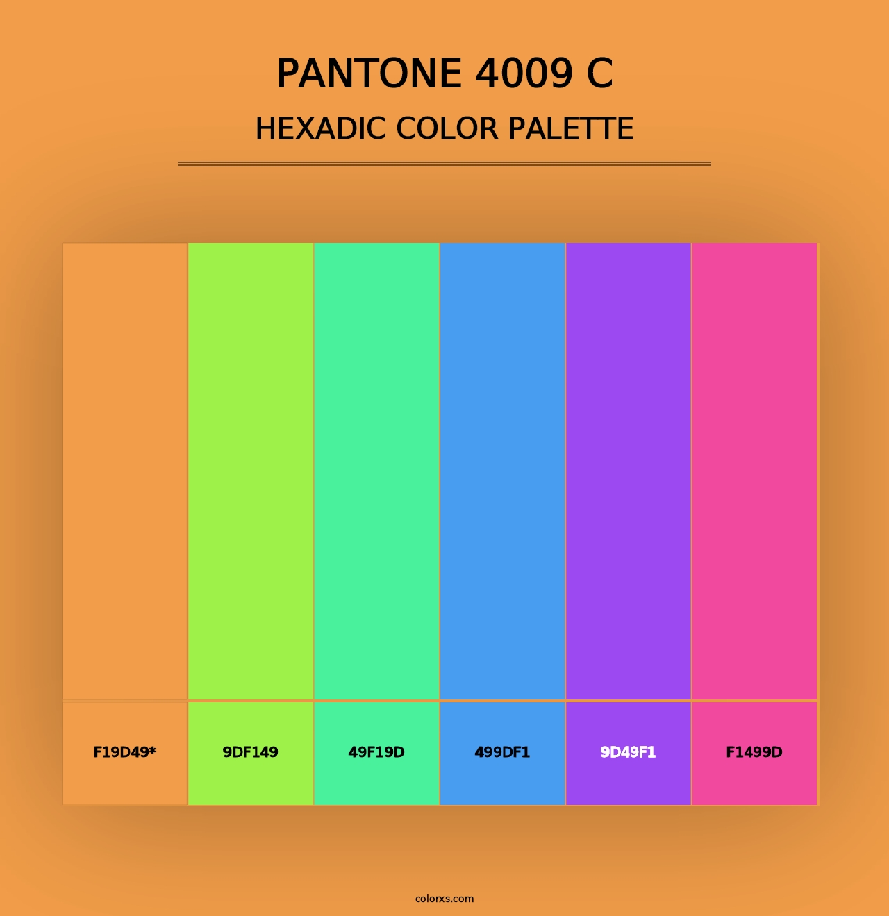 PANTONE 4009 C - Hexadic Color Palette