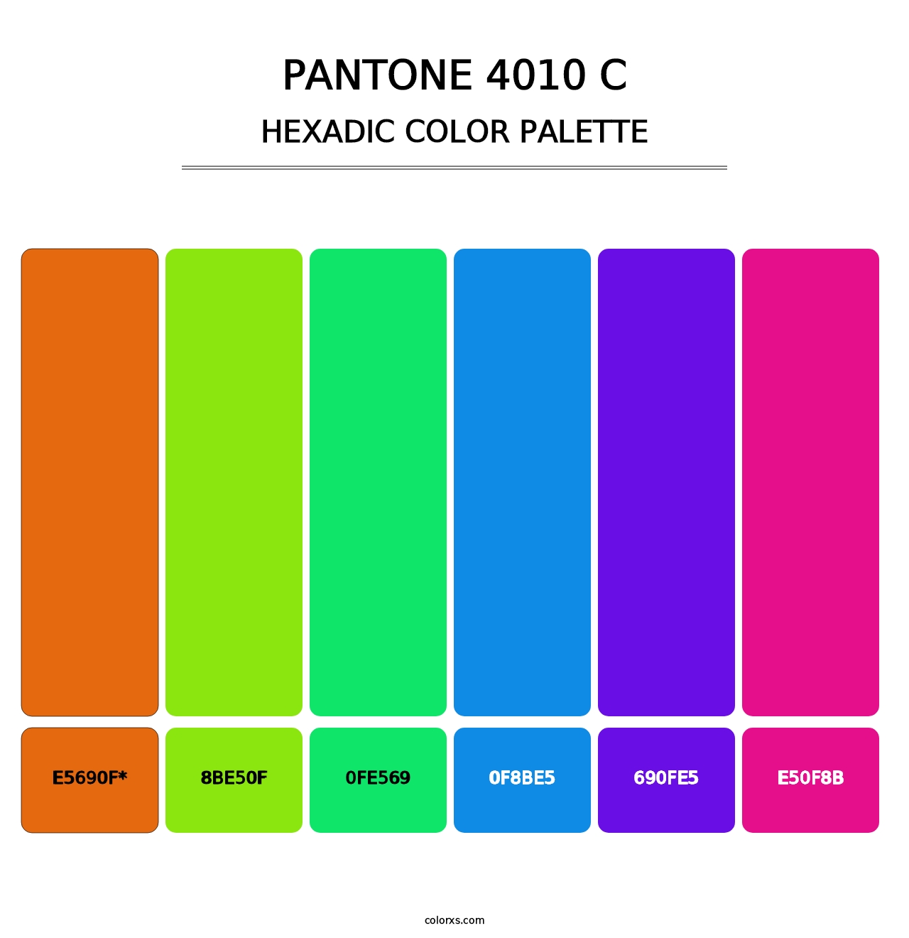 PANTONE 4010 C - Hexadic Color Palette