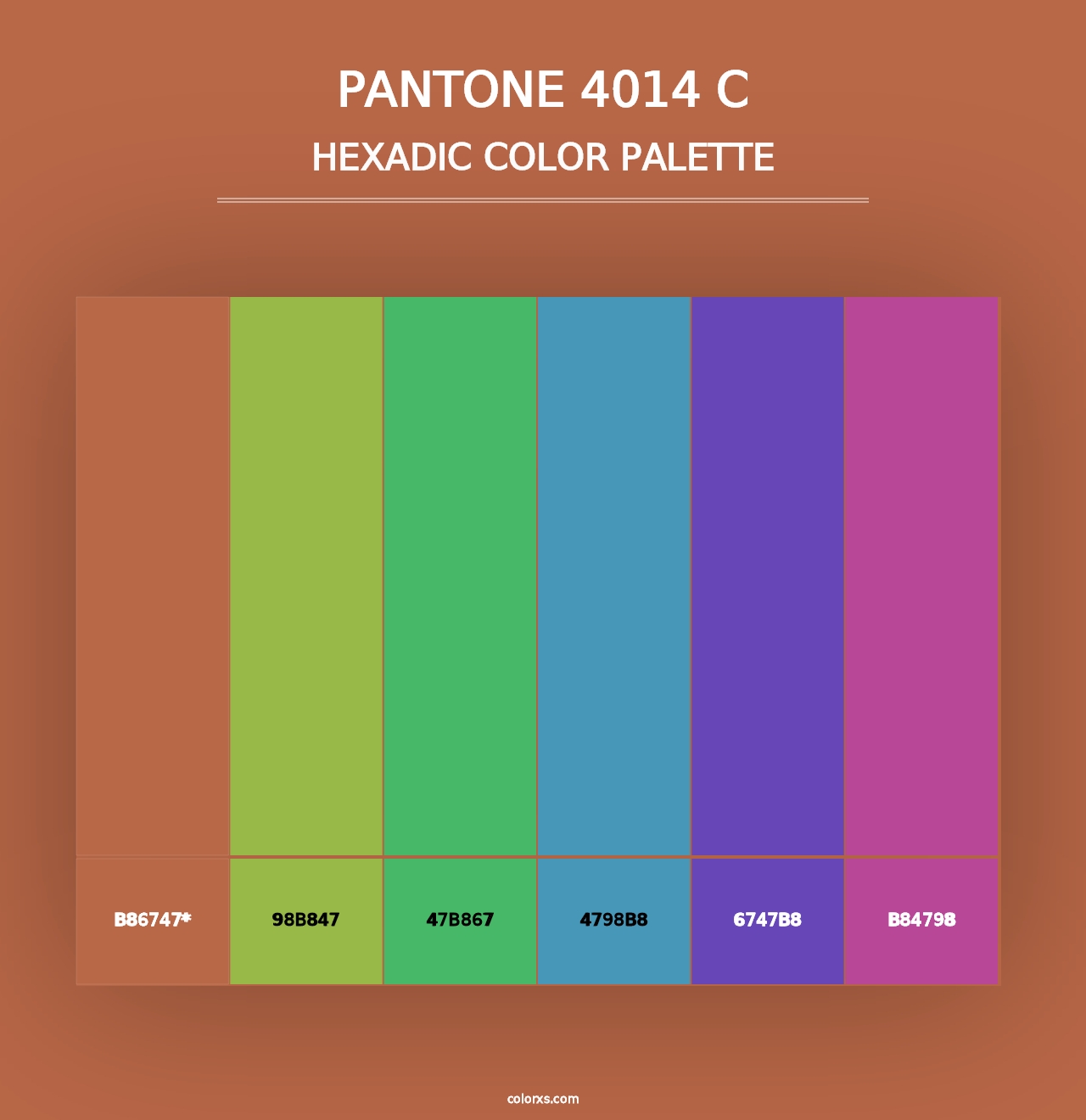 PANTONE 4014 C - Hexadic Color Palette