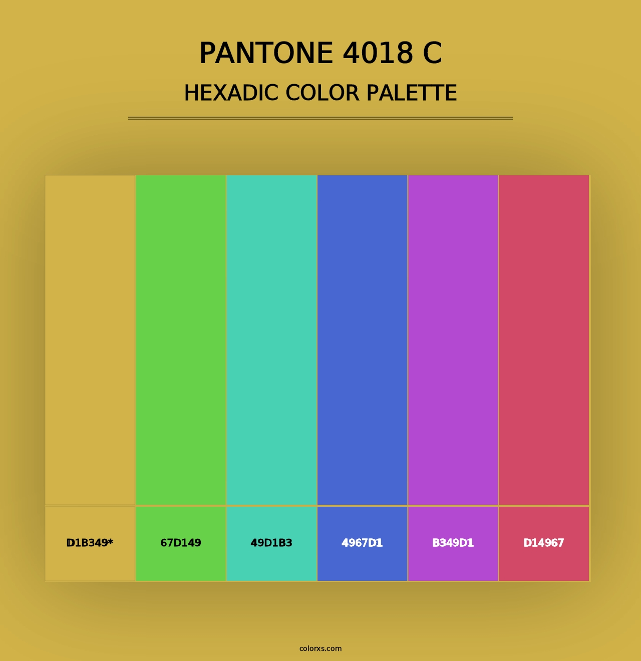 PANTONE 4018 C - Hexadic Color Palette