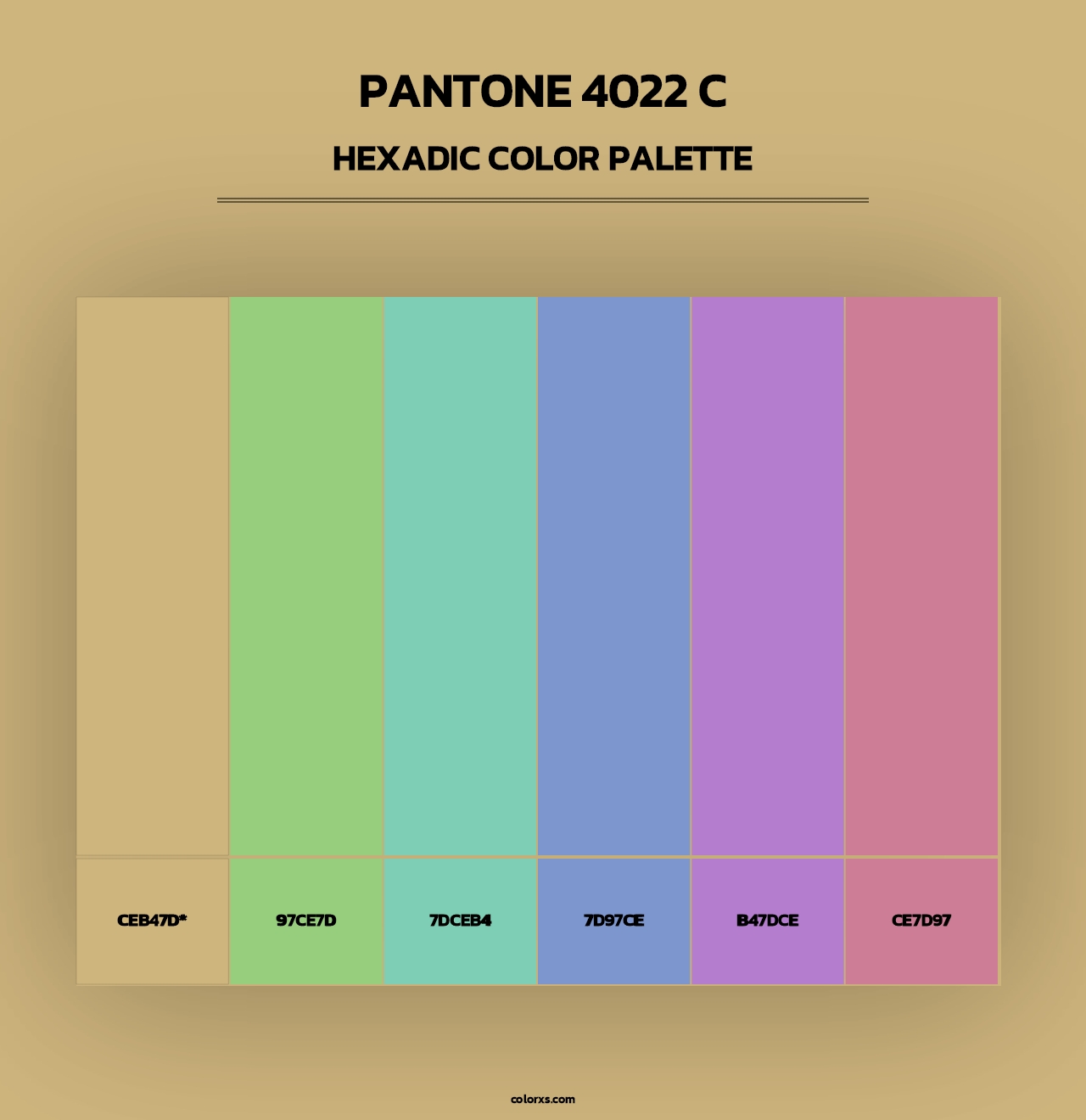 PANTONE 4022 C - Hexadic Color Palette