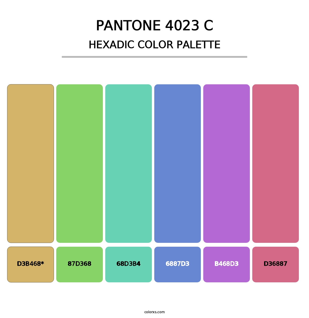 PANTONE 4023 C - Hexadic Color Palette