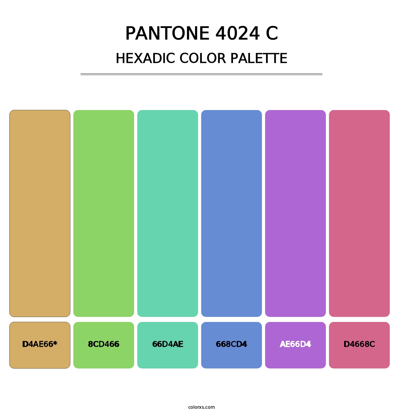 PANTONE 4024 C - Hexadic Color Palette