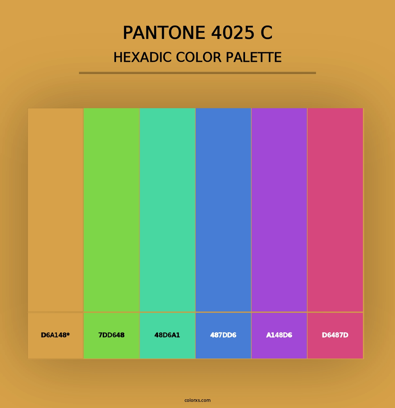 PANTONE 4025 C - Hexadic Color Palette