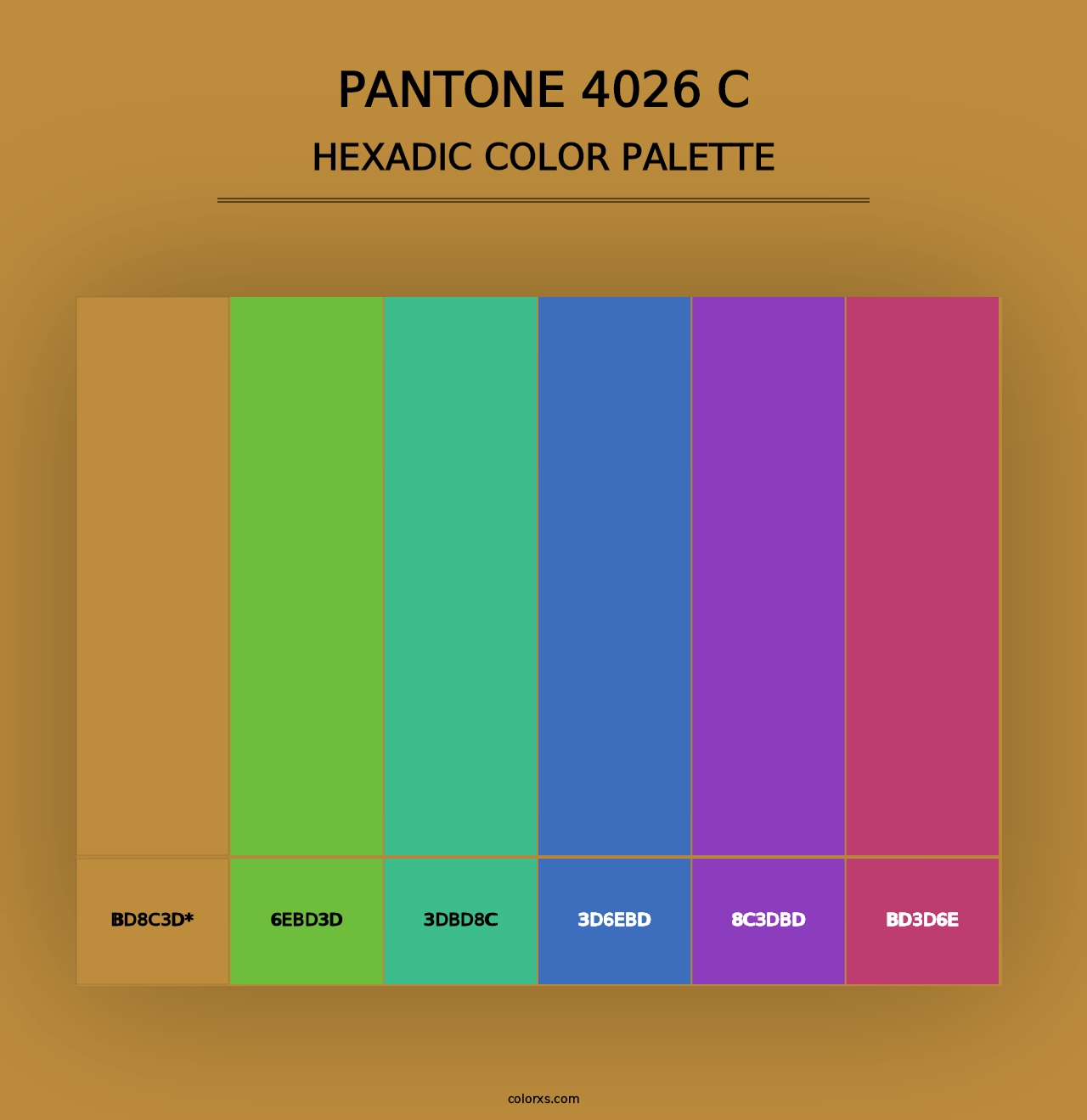 PANTONE 4026 C - Hexadic Color Palette