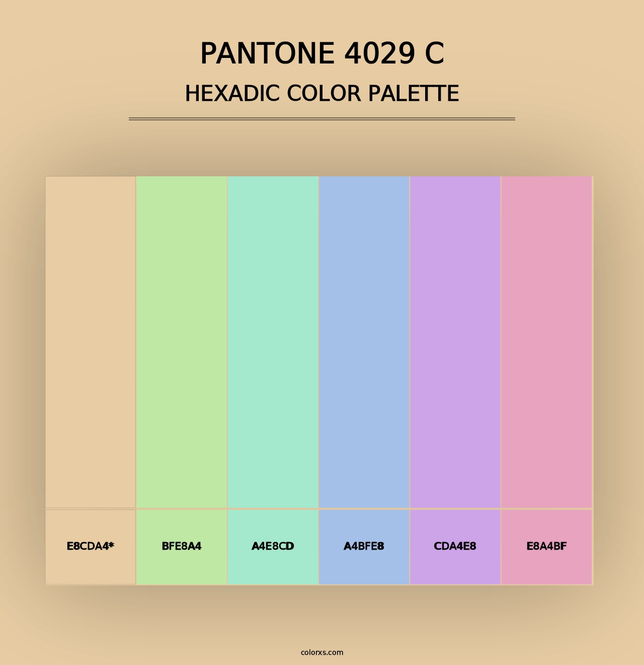 PANTONE 4029 C - Hexadic Color Palette