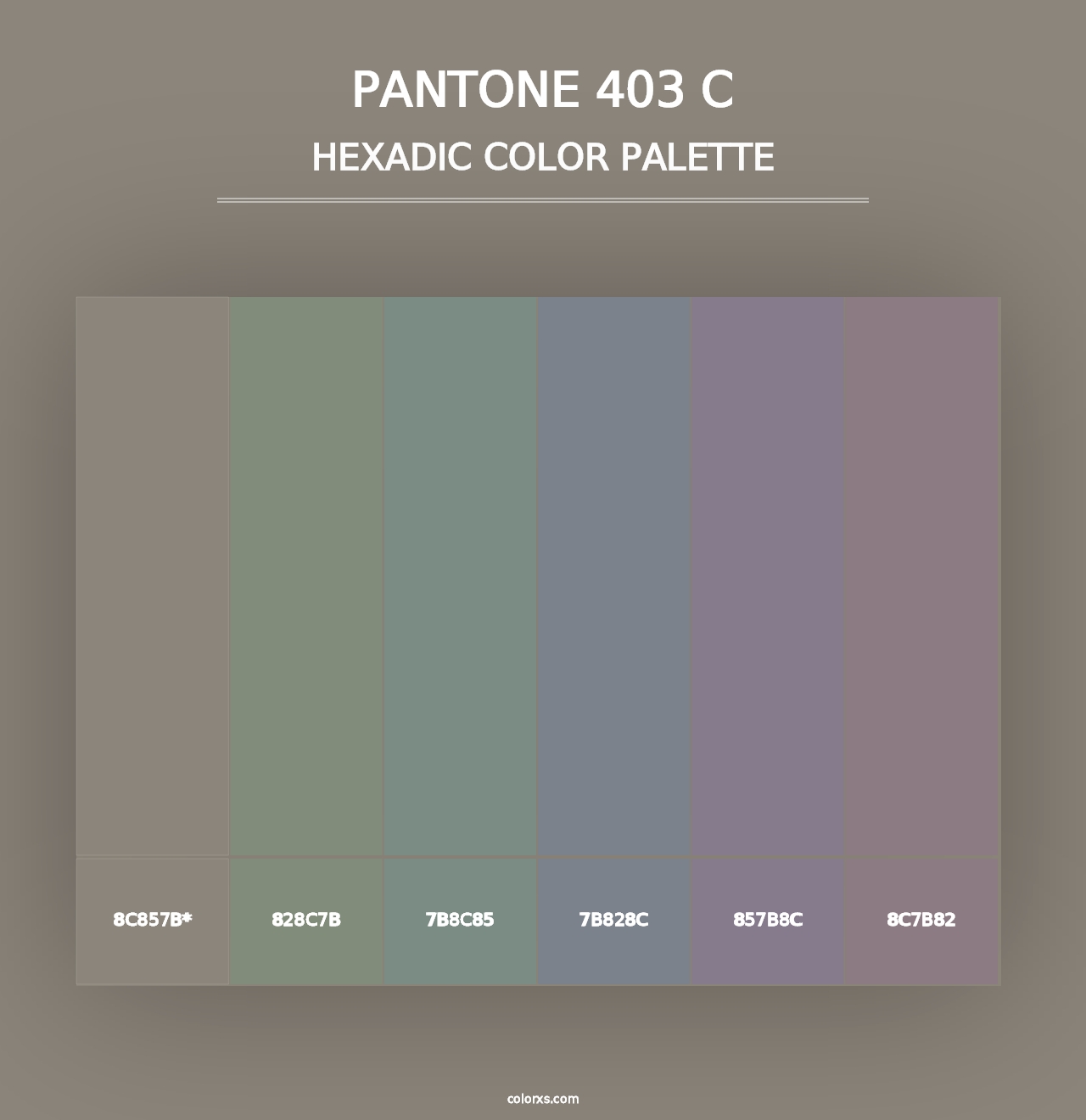 PANTONE 403 C - Hexadic Color Palette