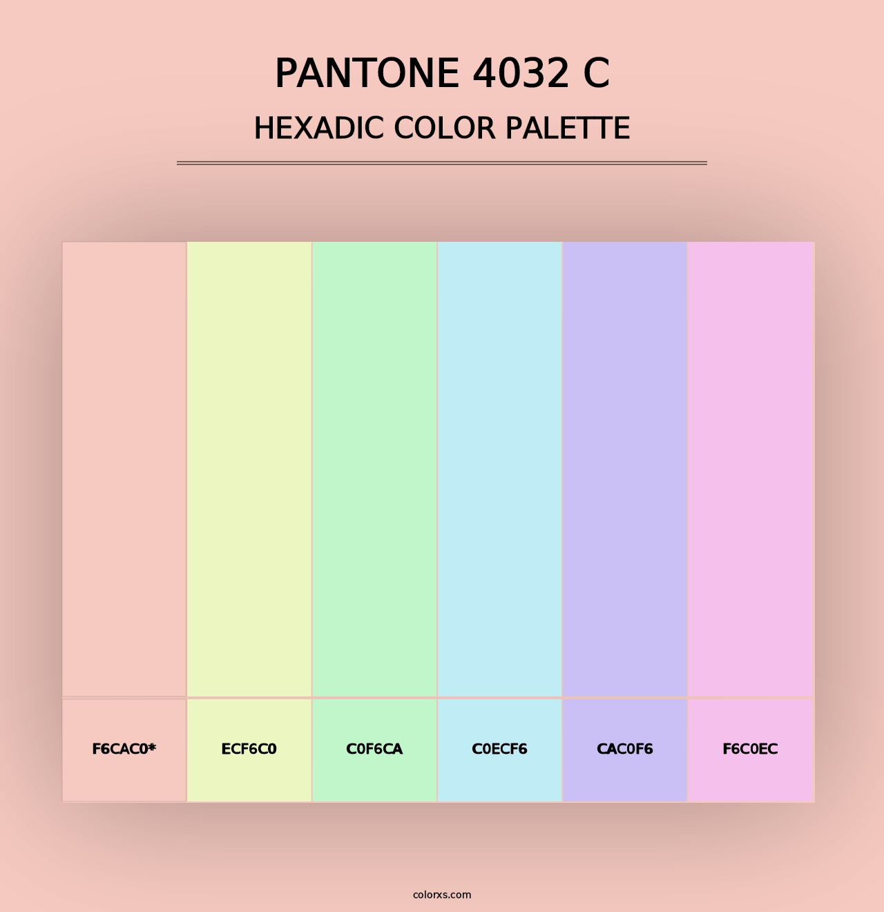 PANTONE 4032 C - Hexadic Color Palette