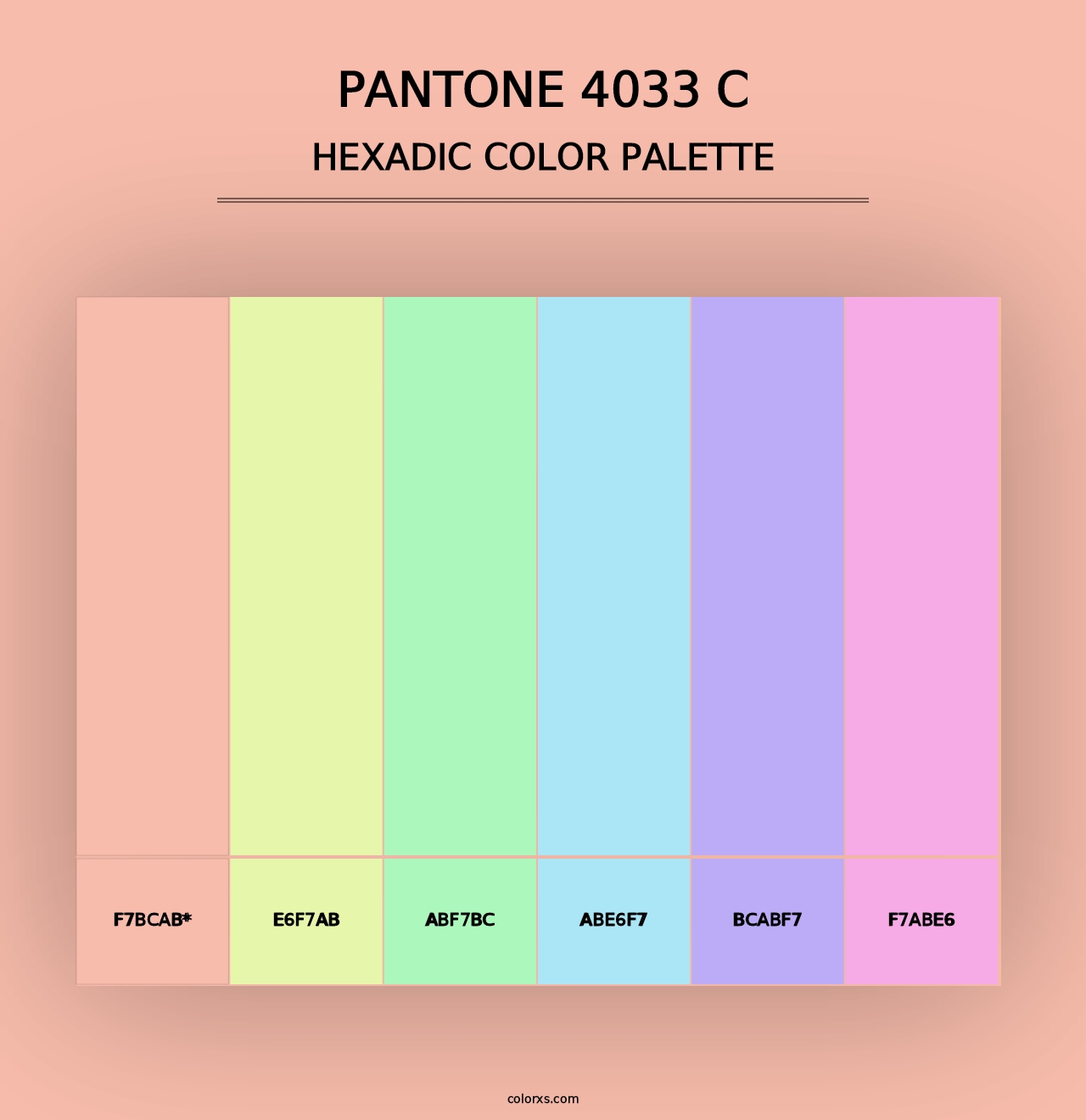 PANTONE 4033 C - Hexadic Color Palette