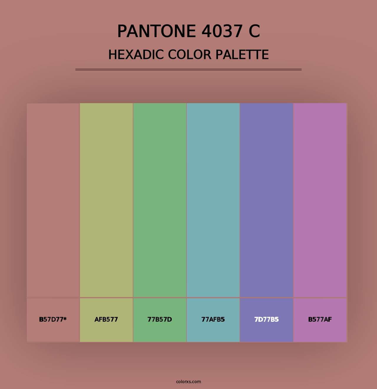 PANTONE 4037 C - Hexadic Color Palette