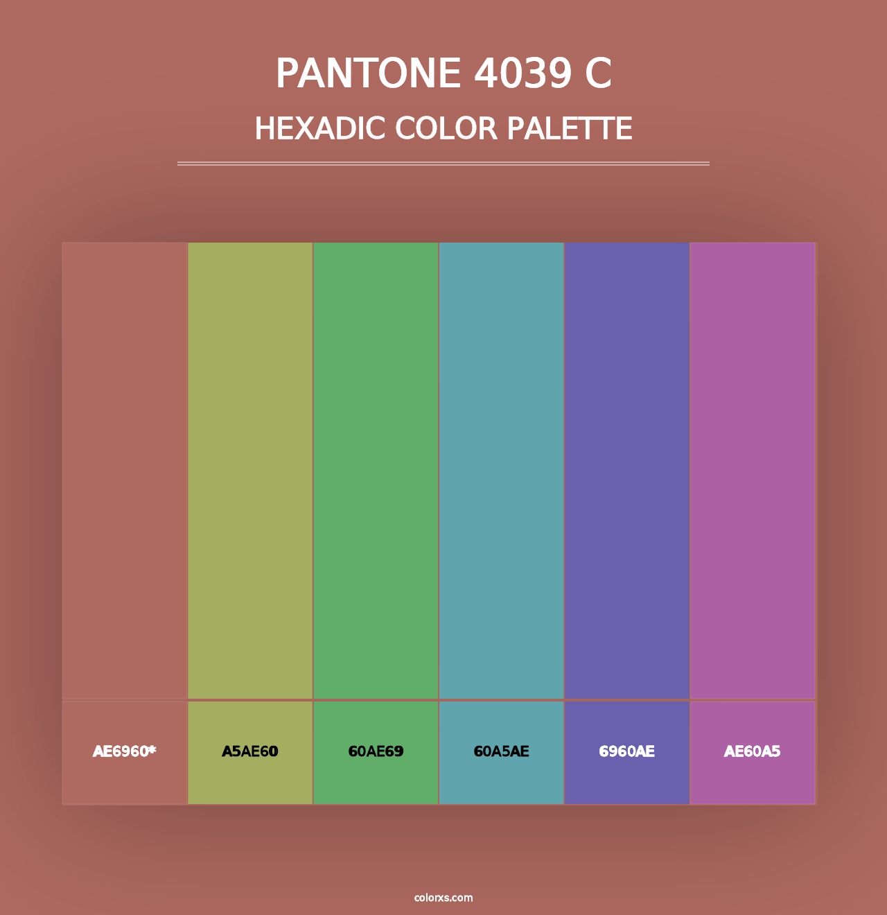 PANTONE 4039 C - Hexadic Color Palette