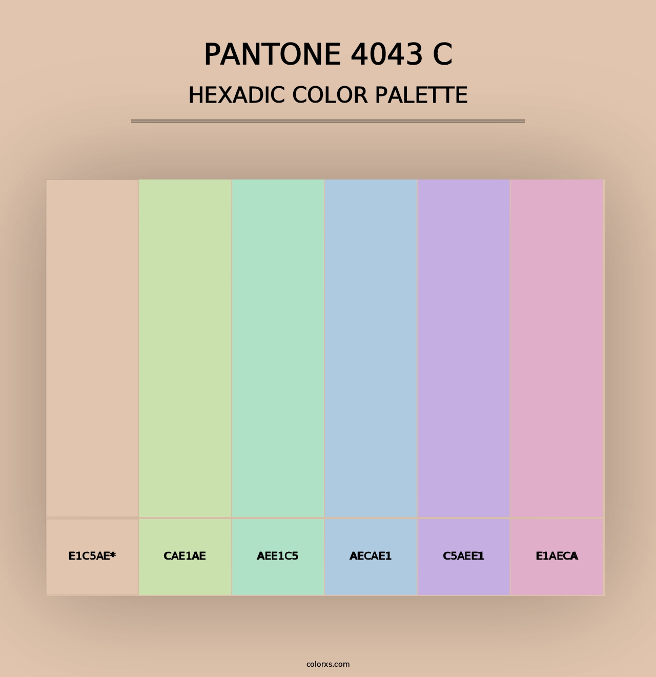 PANTONE 4043 C - Hexadic Color Palette