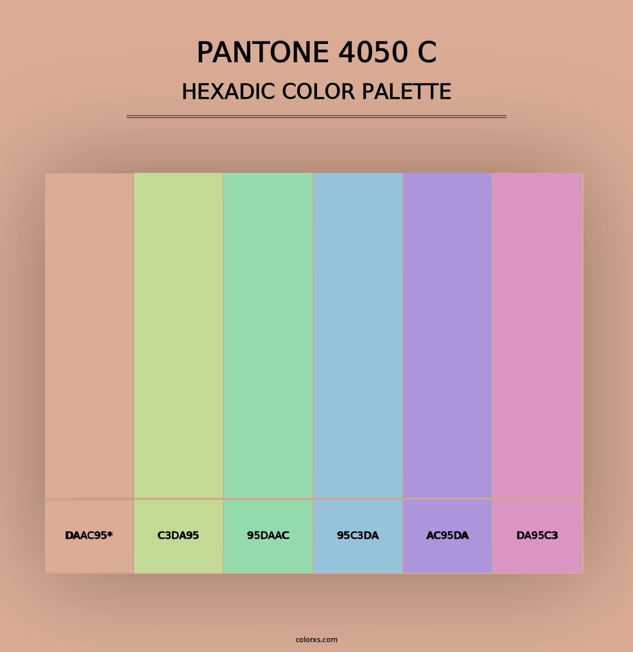 PANTONE 4050 C - Hexadic Color Palette