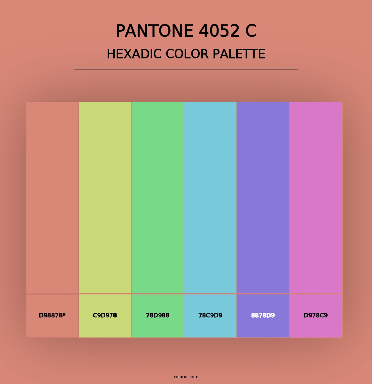 PANTONE 4052 C - Hexadic Color Palette