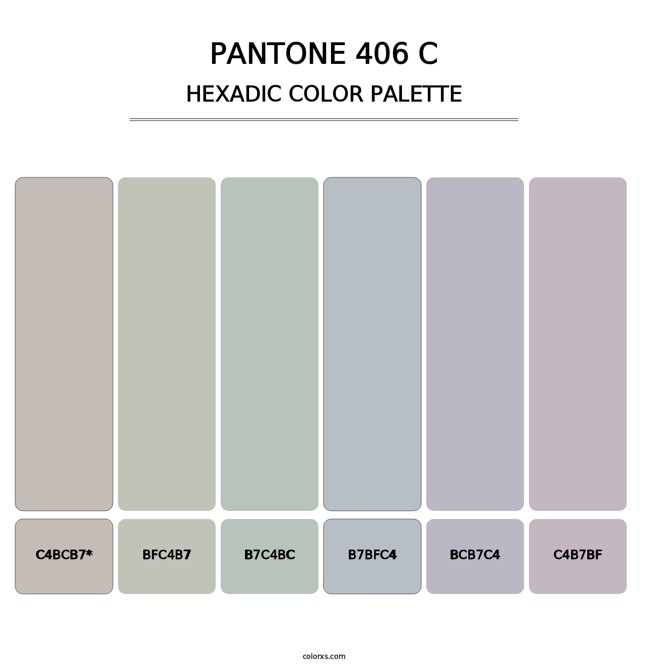 PANTONE 406 C - Hexadic Color Palette