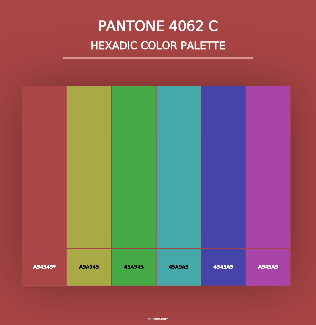 PANTONE 4062 C - Hexadic Color Palette