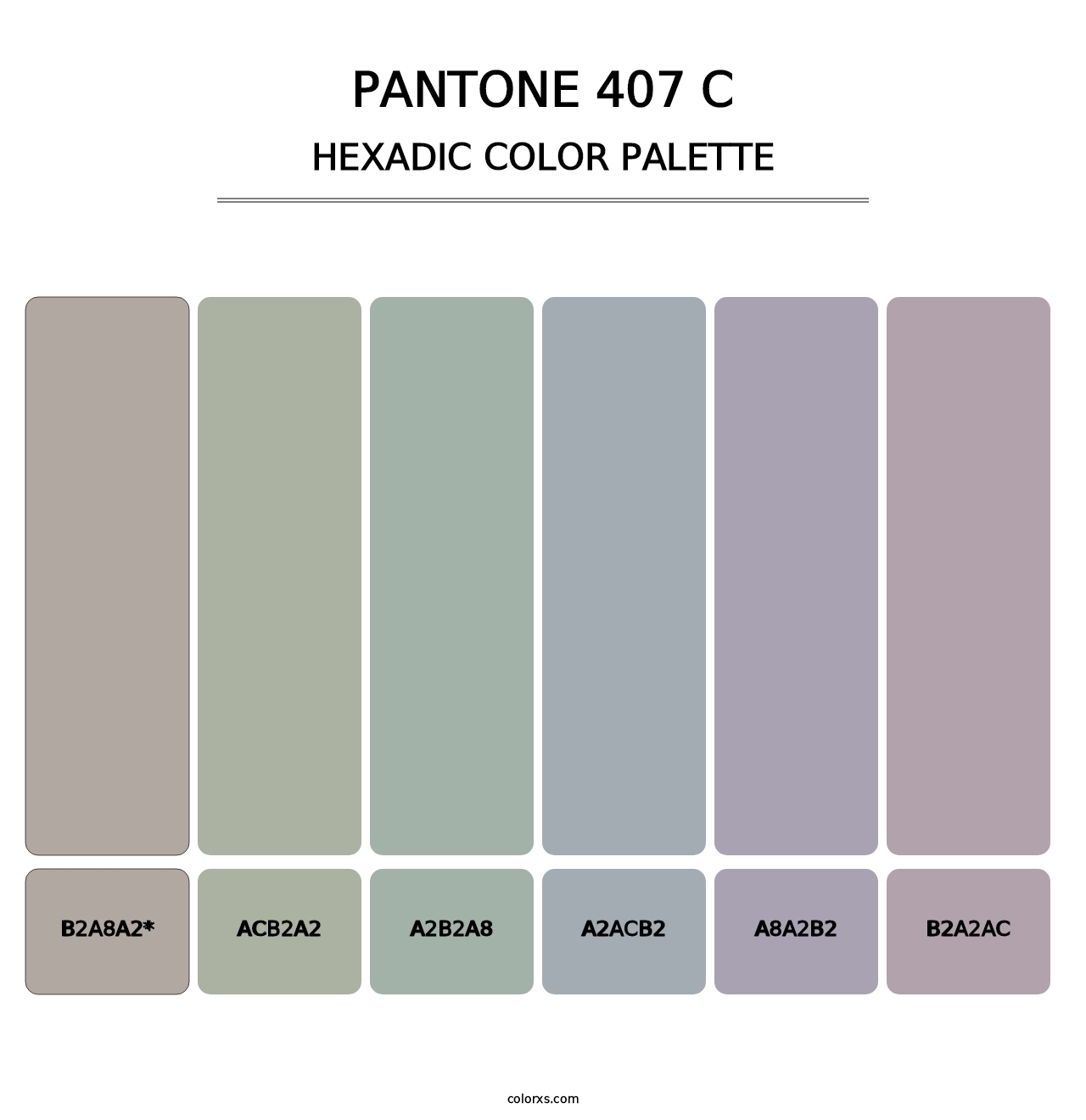 PANTONE 407 C - Hexadic Color Palette