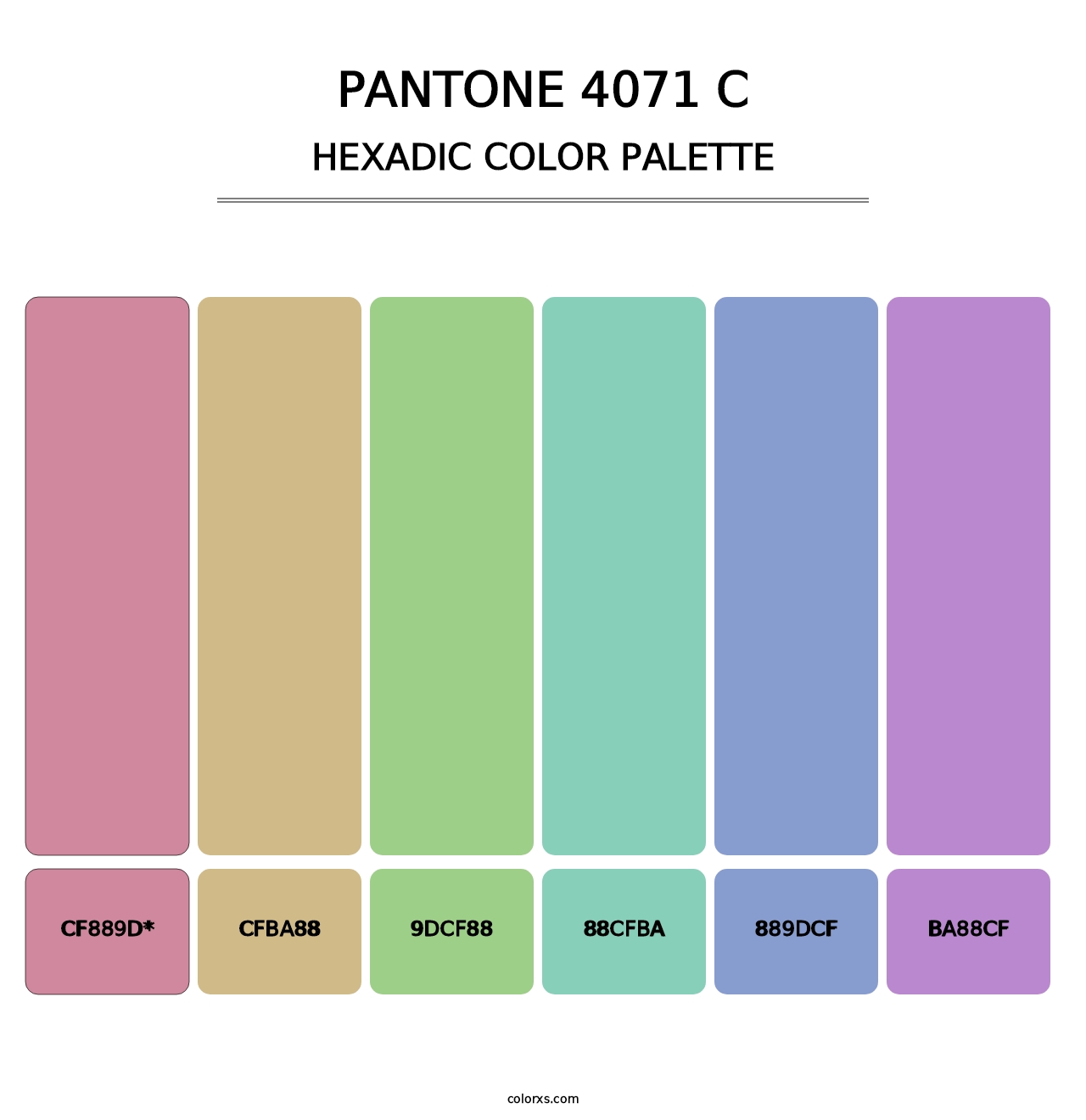 PANTONE 4071 C - Hexadic Color Palette