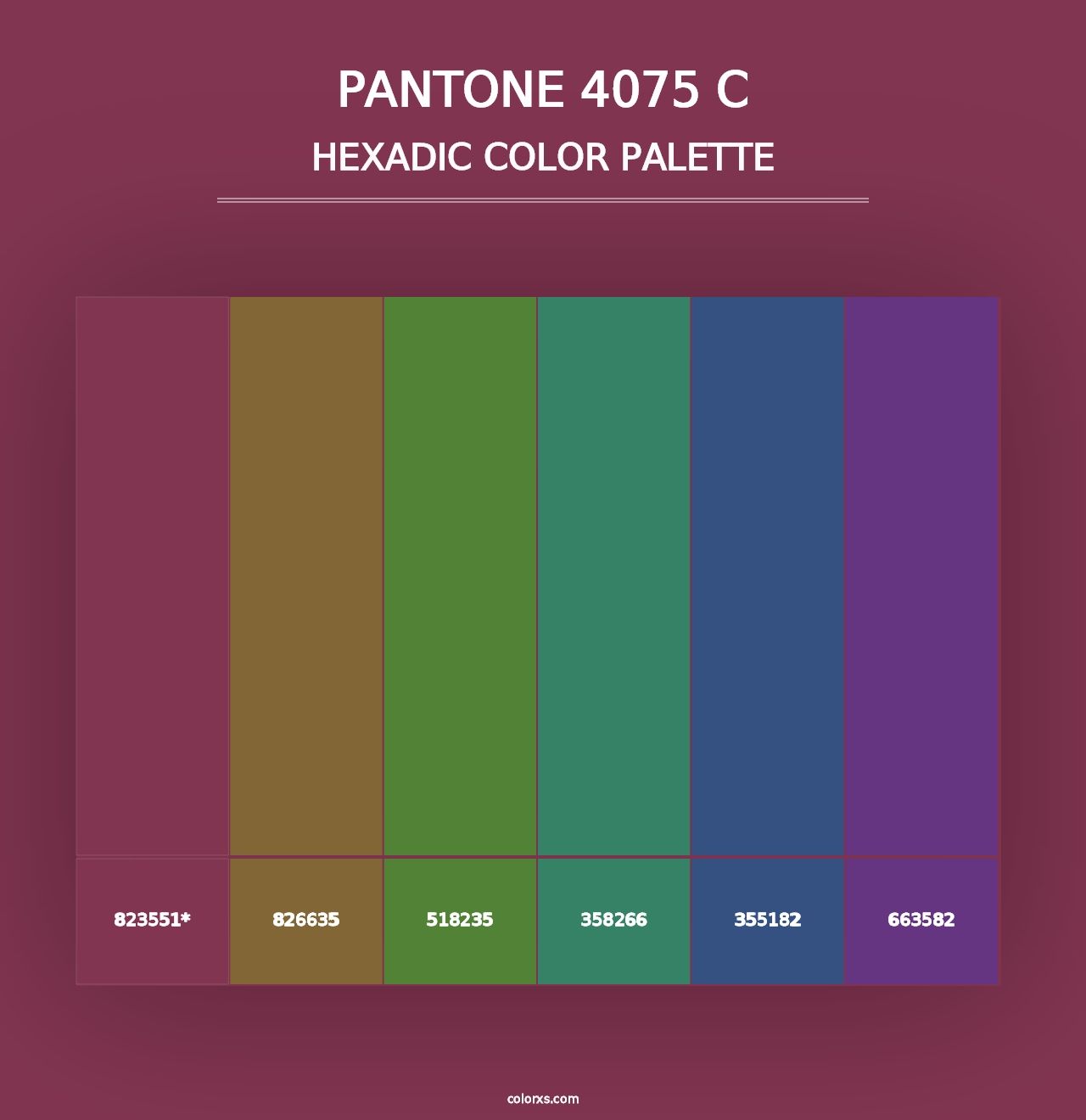 PANTONE 4075 C - Hexadic Color Palette