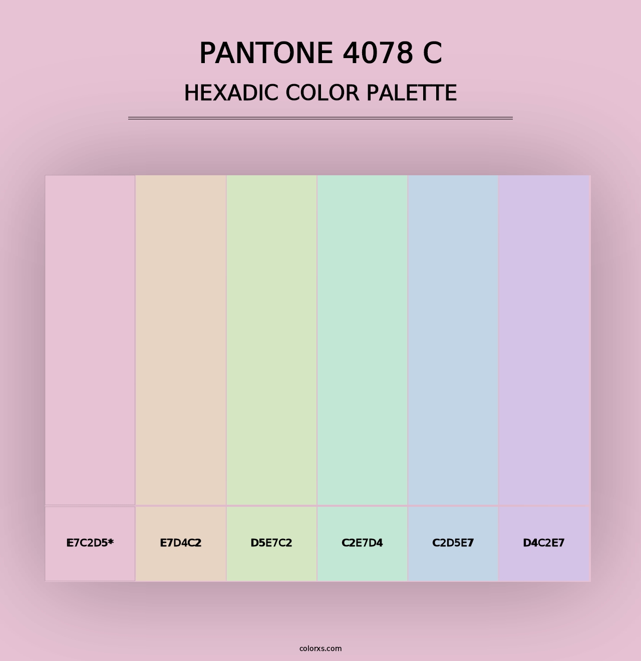 PANTONE 4078 C - Hexadic Color Palette