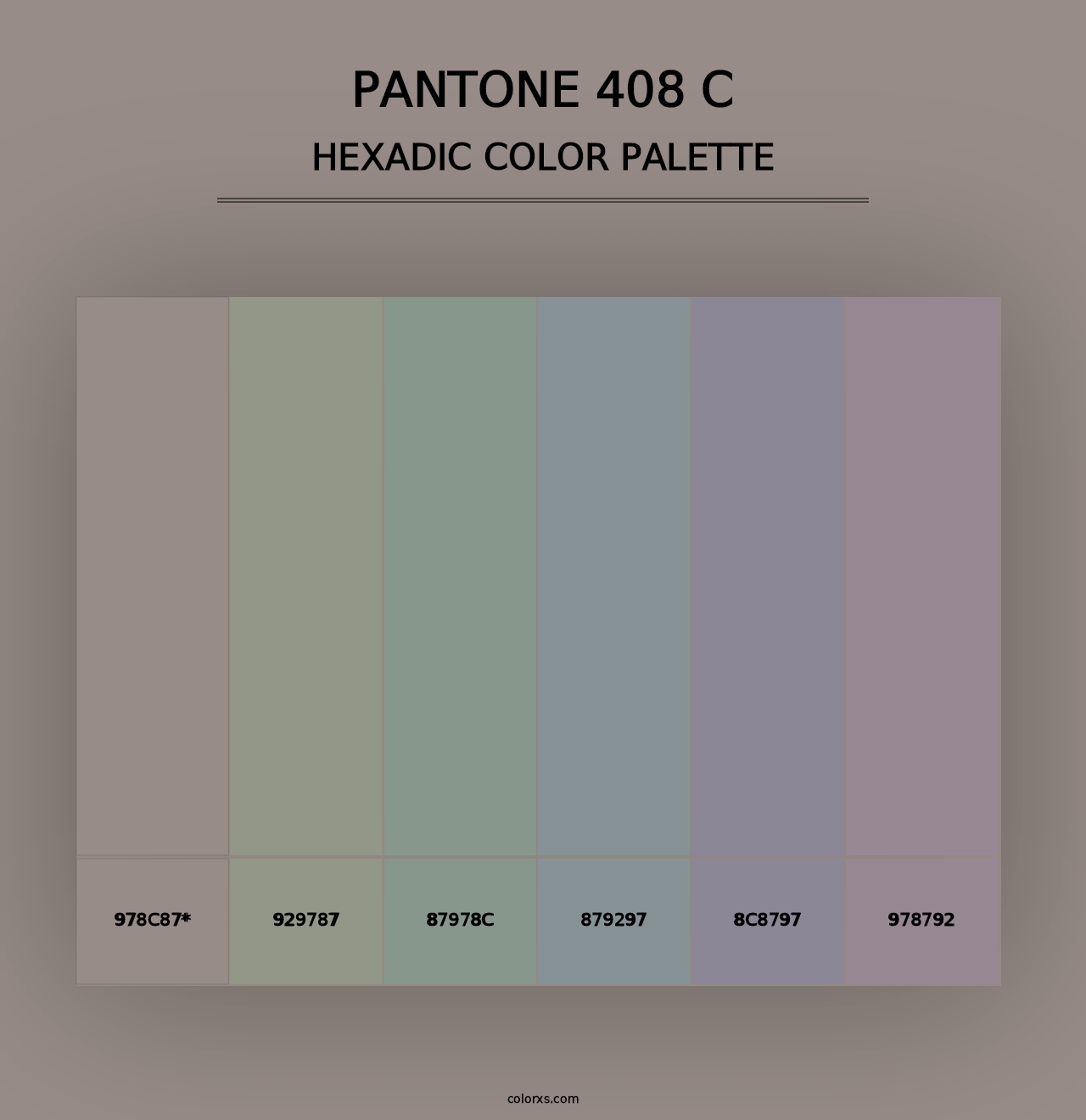 PANTONE 408 C - Hexadic Color Palette