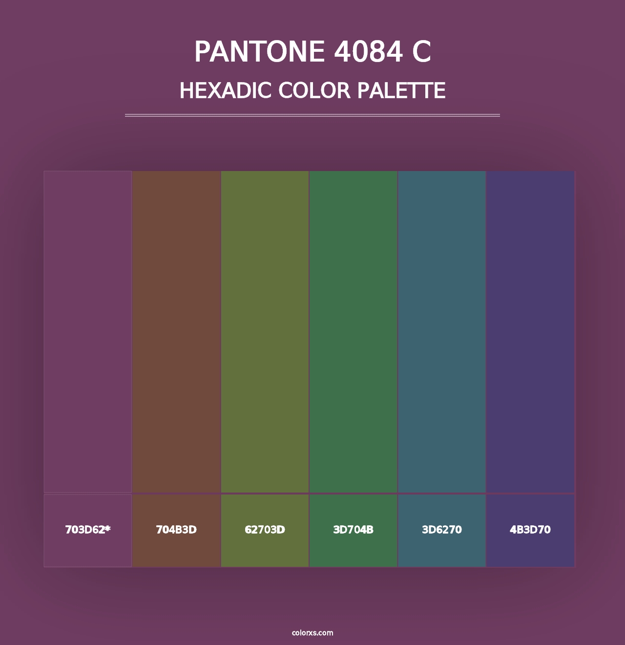 PANTONE 4084 C - Hexadic Color Palette