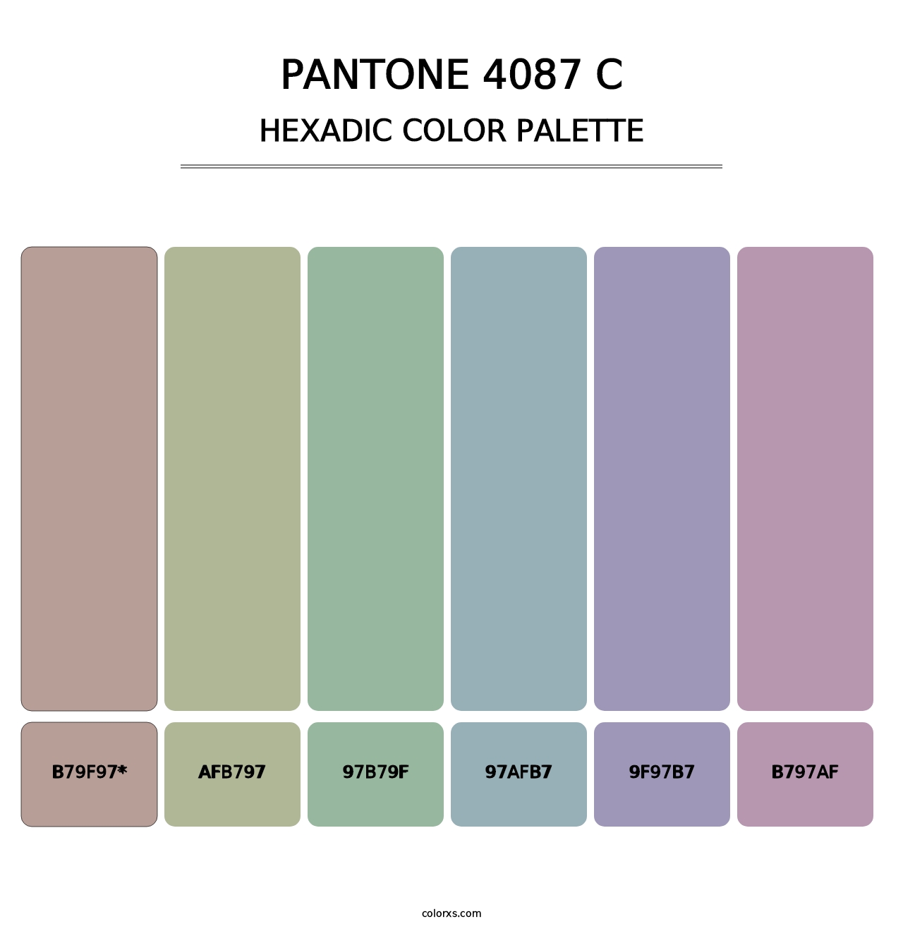 PANTONE 4087 C - Hexadic Color Palette