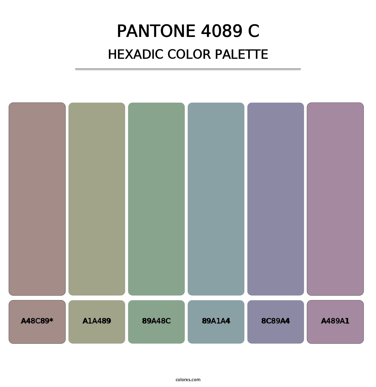 PANTONE 4089 C - Hexadic Color Palette