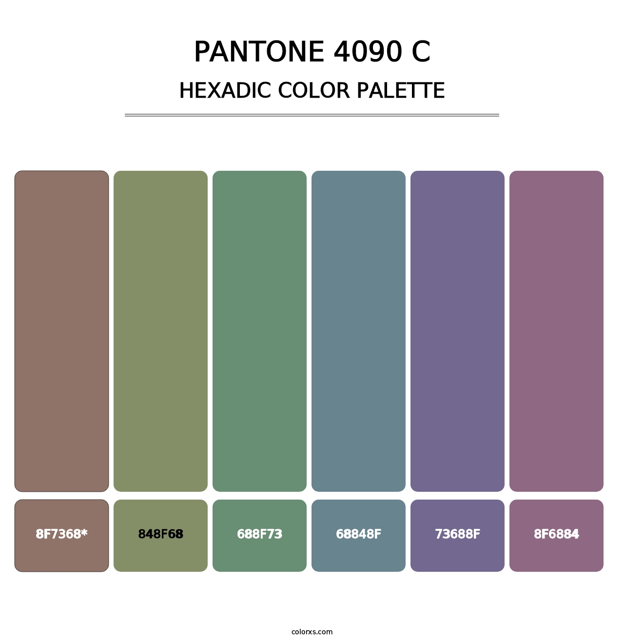 PANTONE 4090 C - Hexadic Color Palette