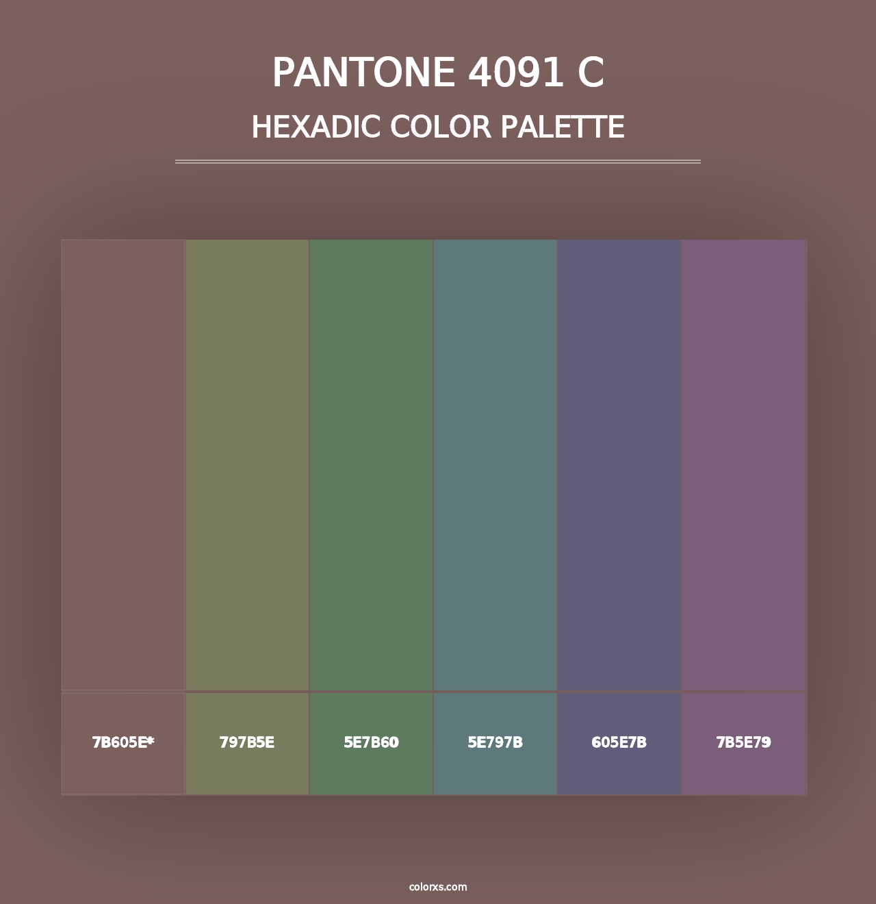 PANTONE 4091 C - Hexadic Color Palette