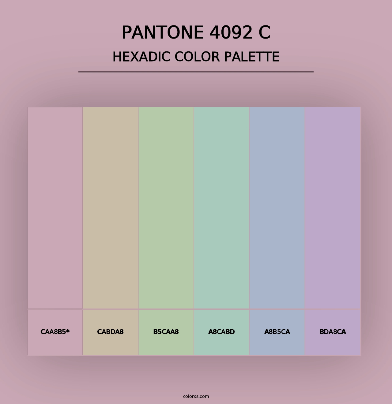 PANTONE 4092 C - Hexadic Color Palette