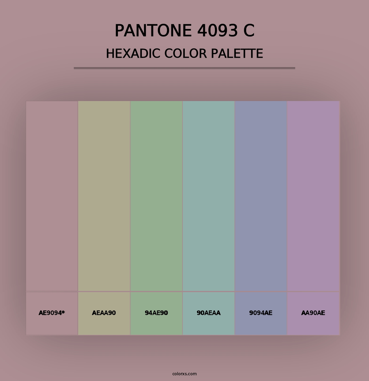 PANTONE 4093 C - Hexadic Color Palette