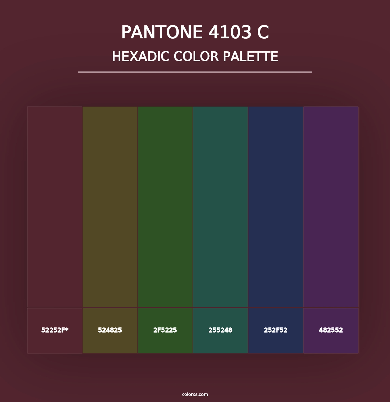 PANTONE 4103 C - Hexadic Color Palette