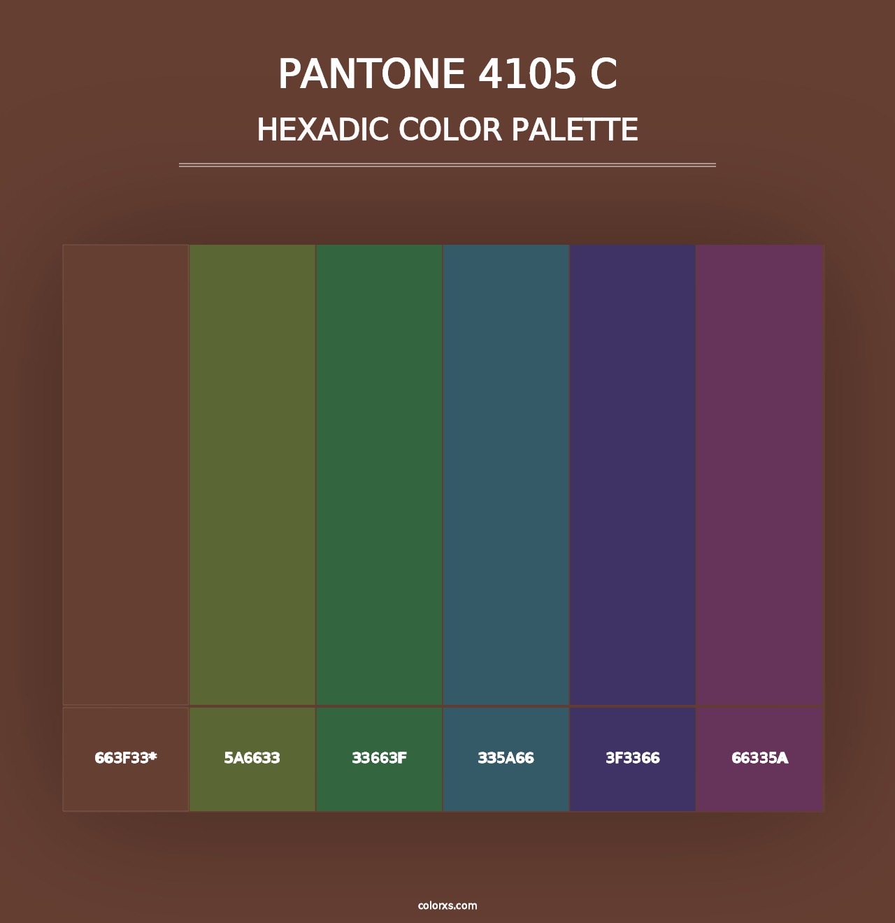 PANTONE 4105 C - Hexadic Color Palette