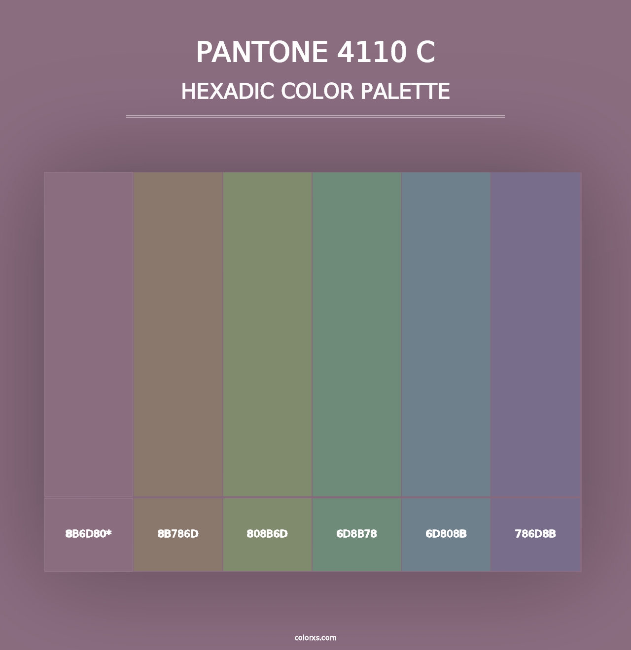 PANTONE 4110 C - Hexadic Color Palette