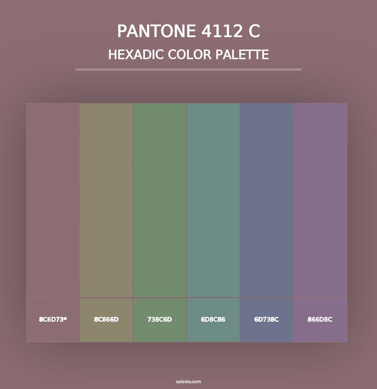 PANTONE 4112 C - Hexadic Color Palette