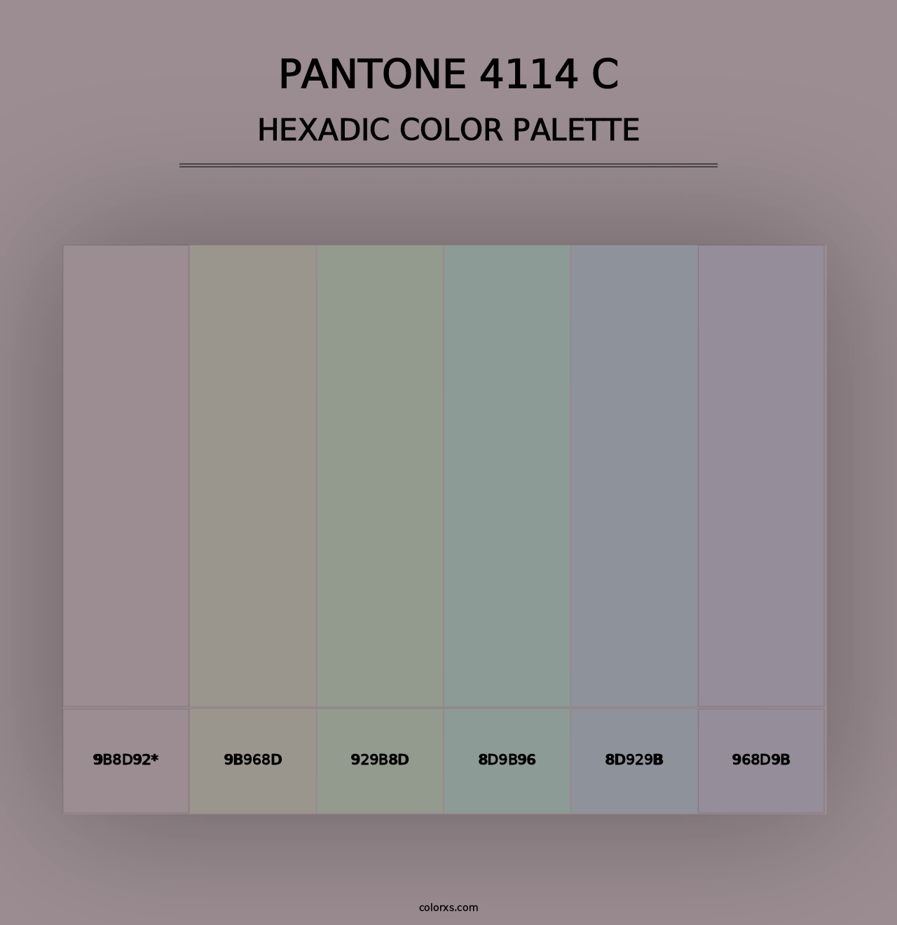 PANTONE 4114 C - Hexadic Color Palette