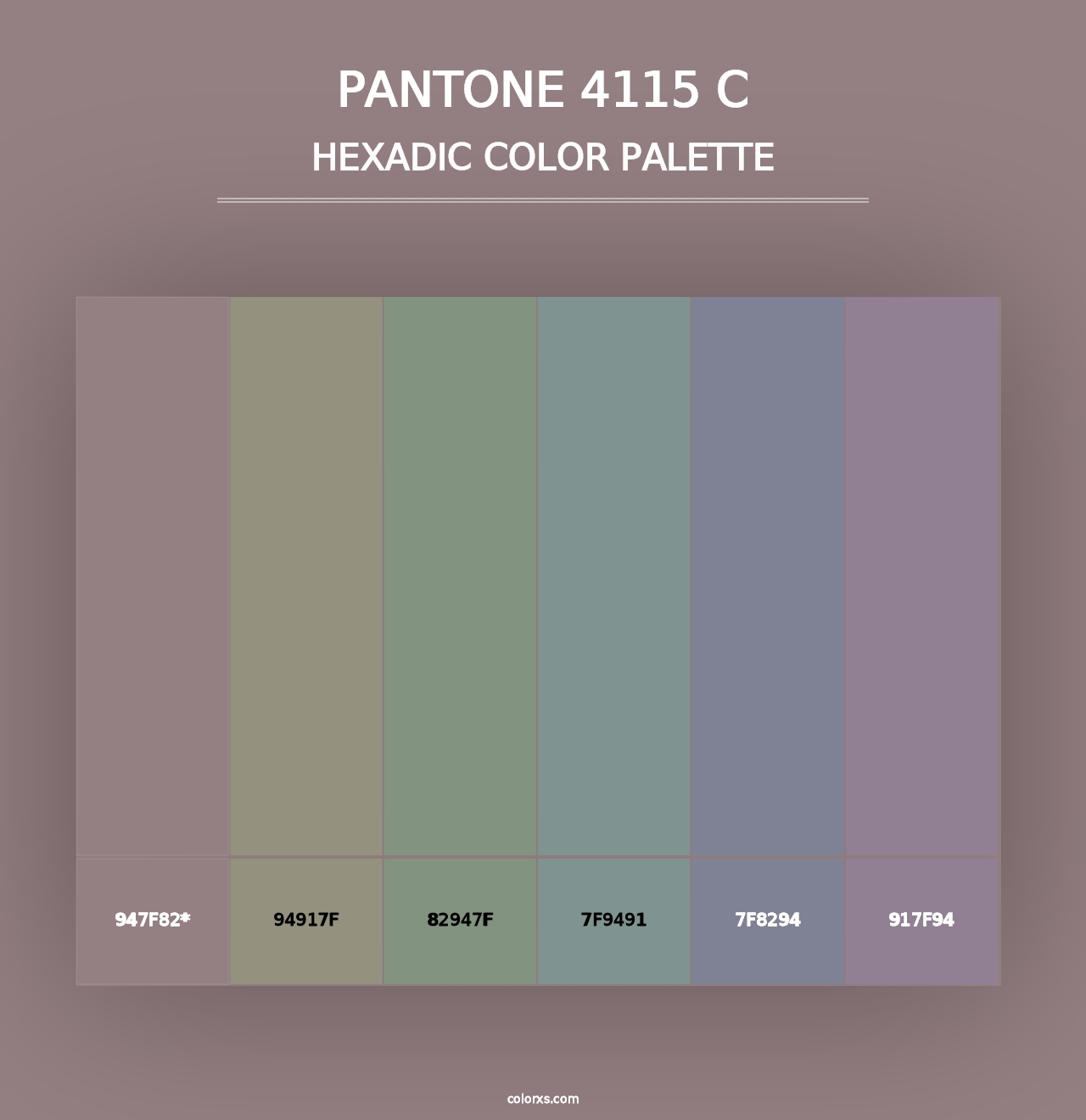 PANTONE 4115 C - Hexadic Color Palette