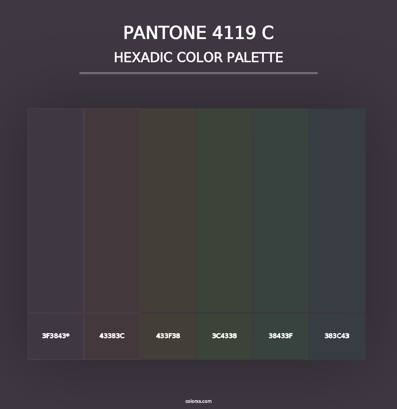 PANTONE 4119 C - Hexadic Color Palette