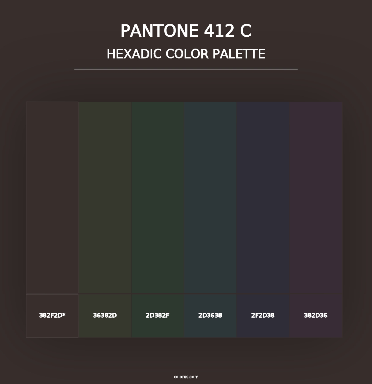 PANTONE 412 C - Hexadic Color Palette