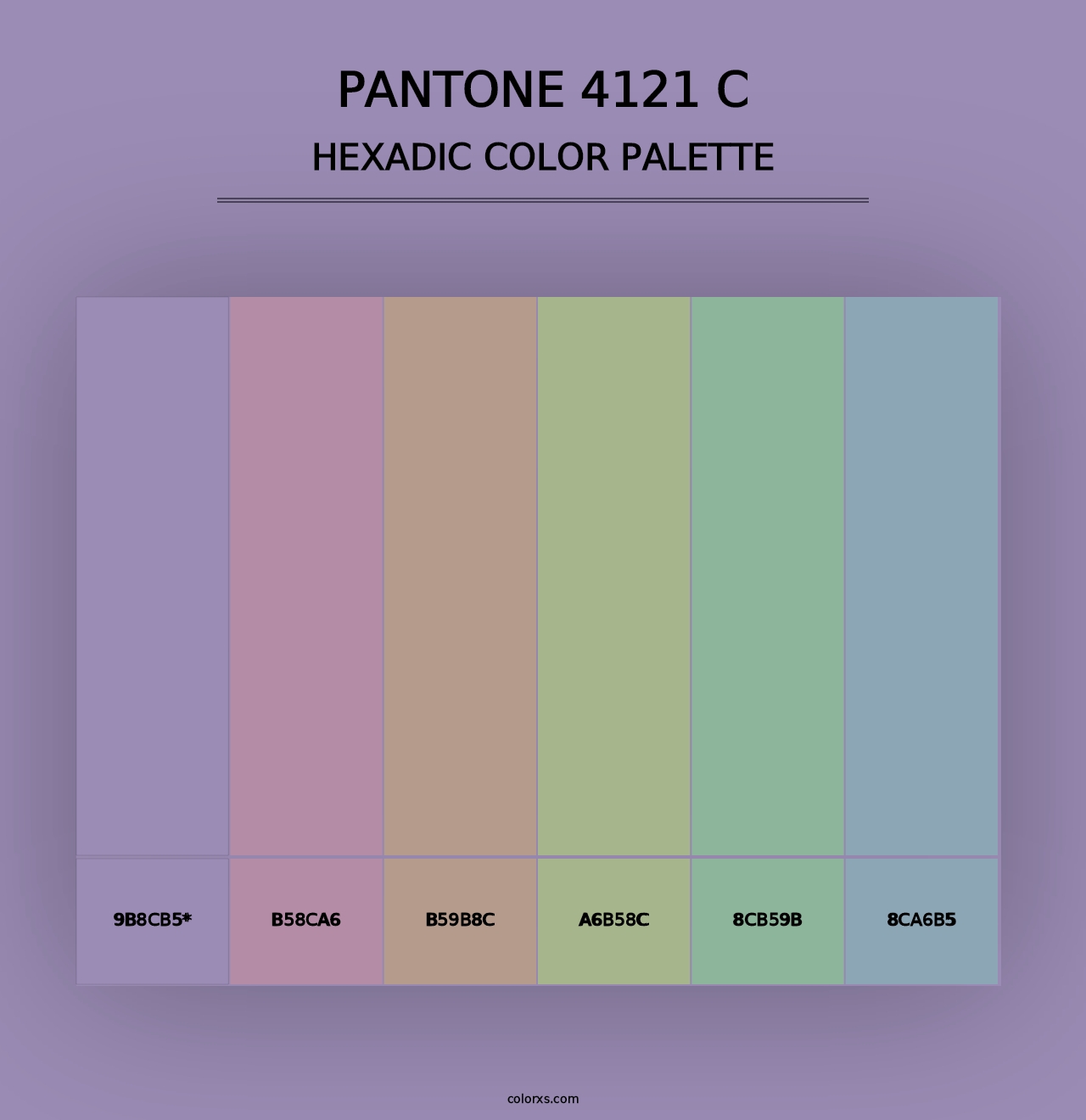 PANTONE 4121 C - Hexadic Color Palette