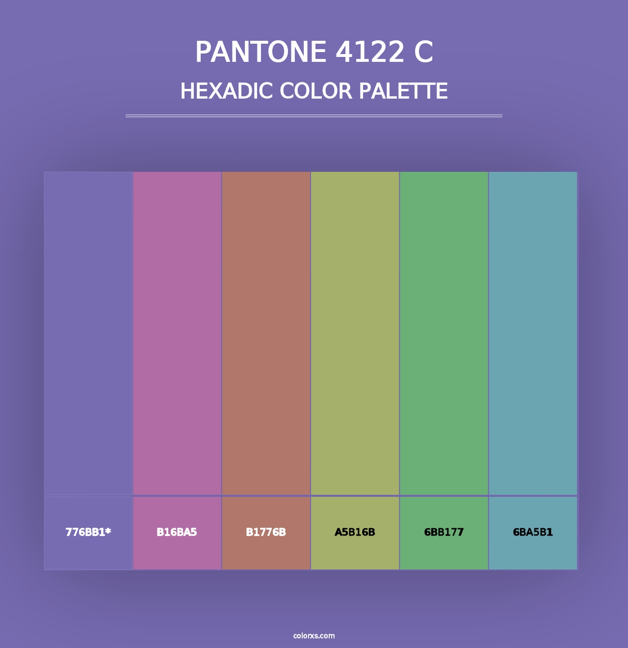 PANTONE 4122 C - Hexadic Color Palette