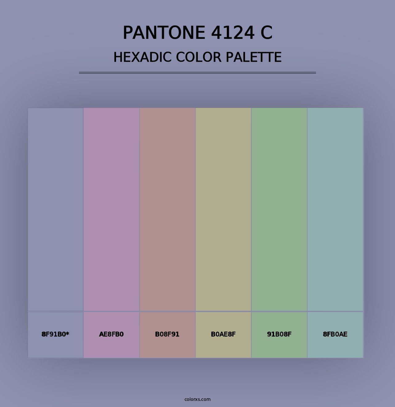 PANTONE 4124 C - Hexadic Color Palette