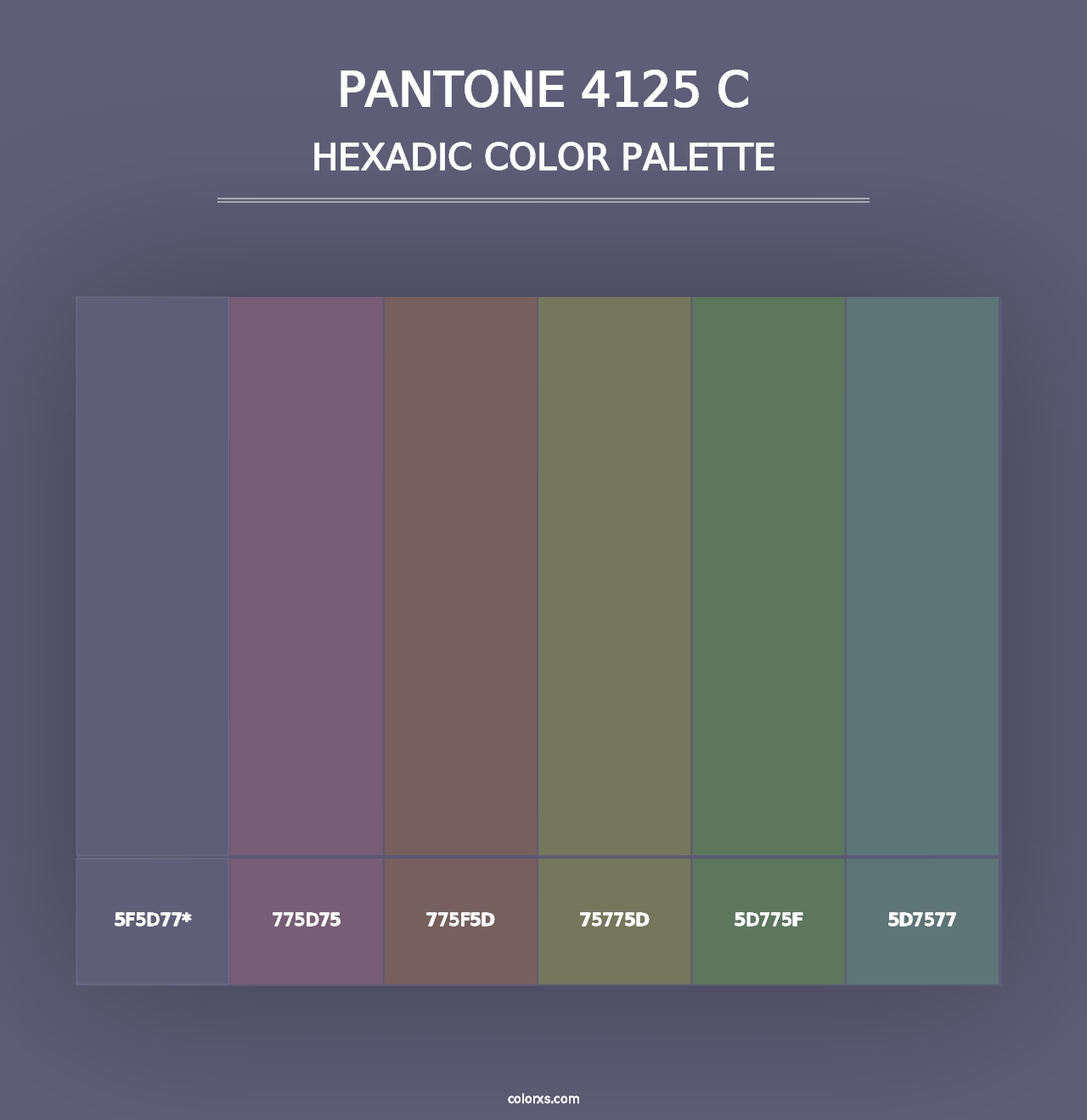 PANTONE 4125 C - Hexadic Color Palette