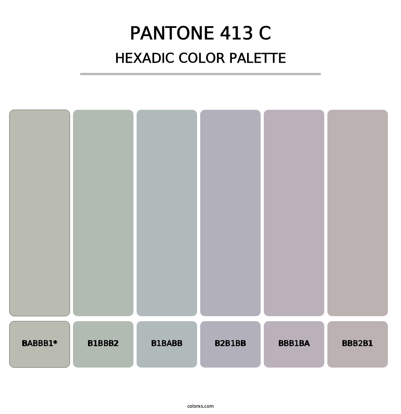 PANTONE 413 C - Hexadic Color Palette