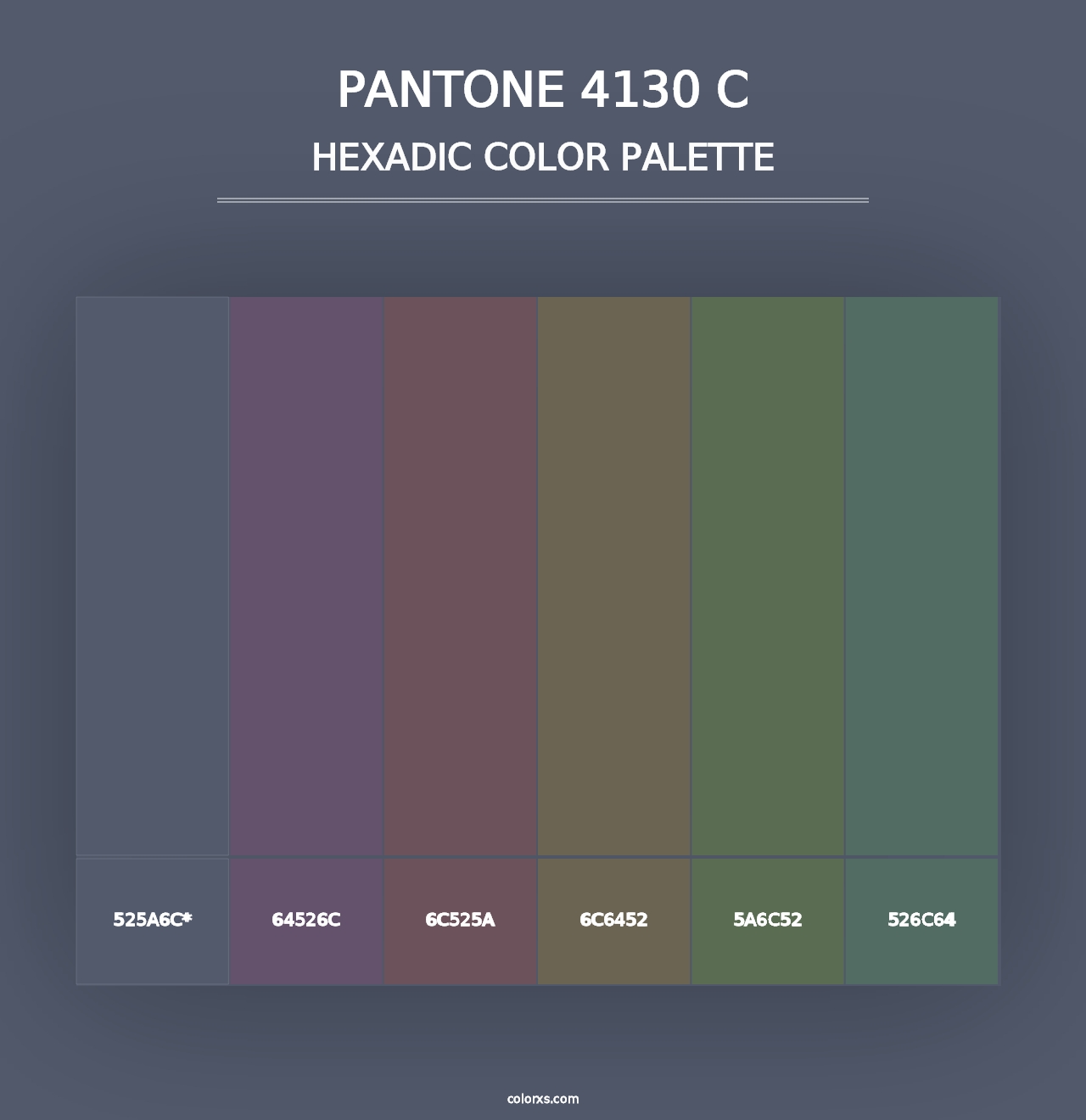 PANTONE 4130 C - Hexadic Color Palette