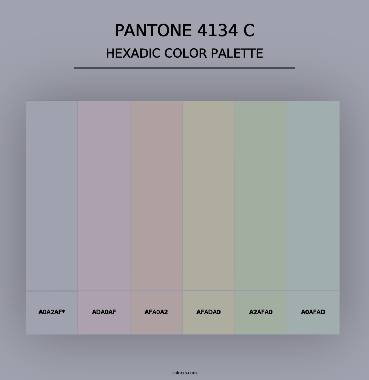 PANTONE 4134 C - Hexadic Color Palette