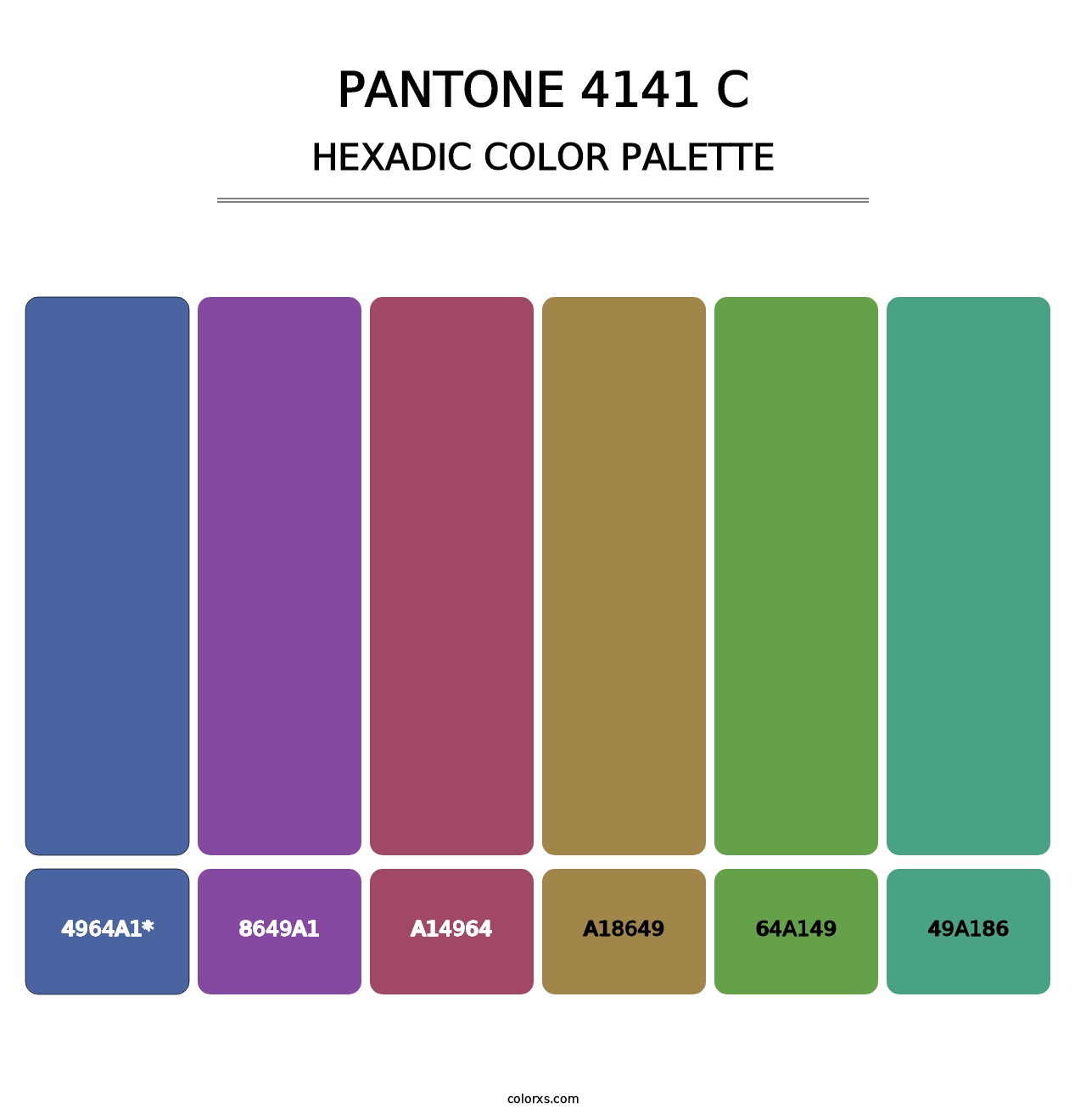 PANTONE 4141 C - Hexadic Color Palette