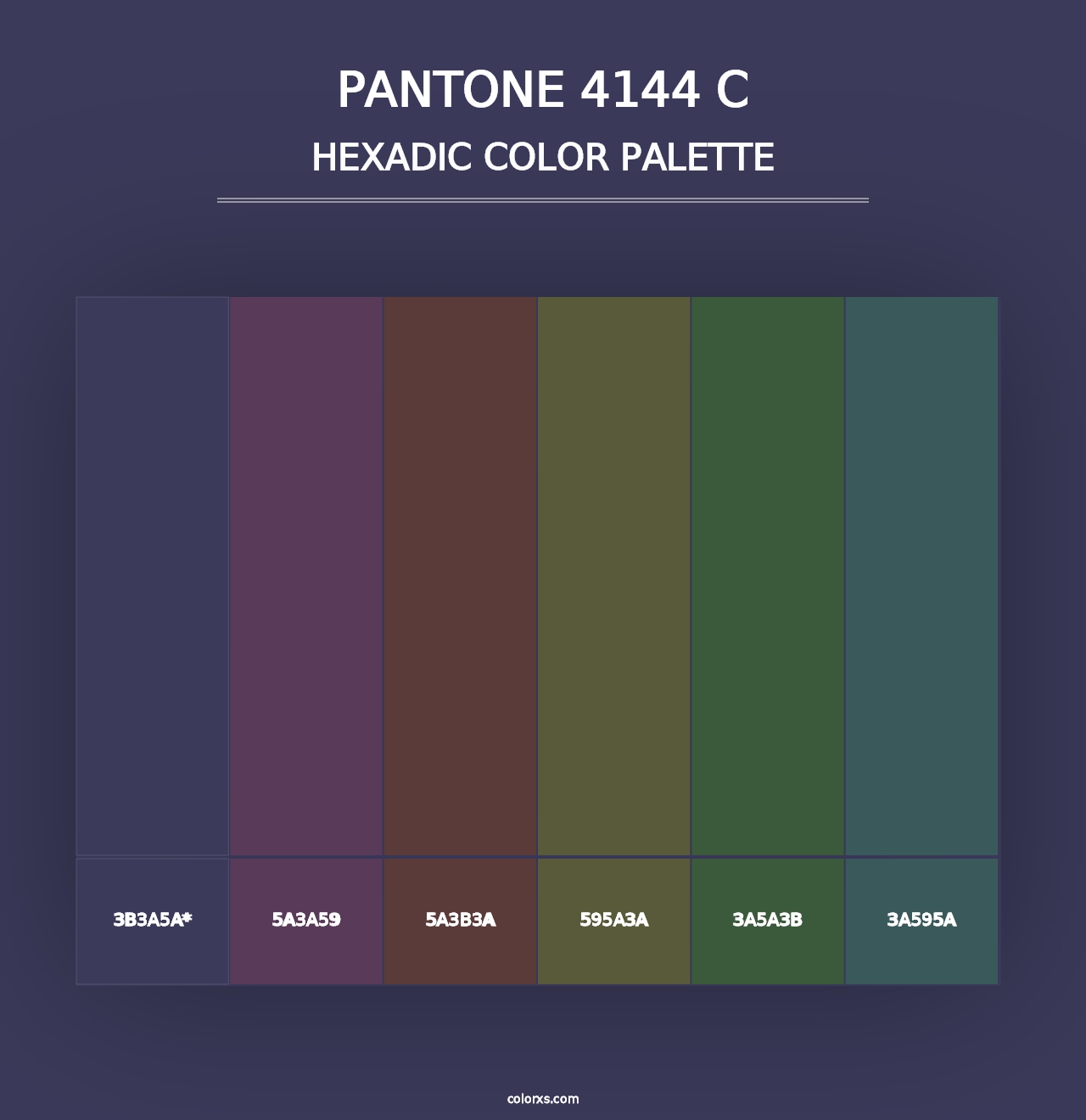 PANTONE 4144 C - Hexadic Color Palette