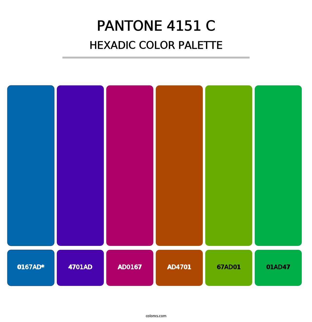 PANTONE 4151 C - Hexadic Color Palette